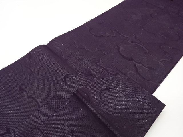  絽雲模様織出し名古屋帯